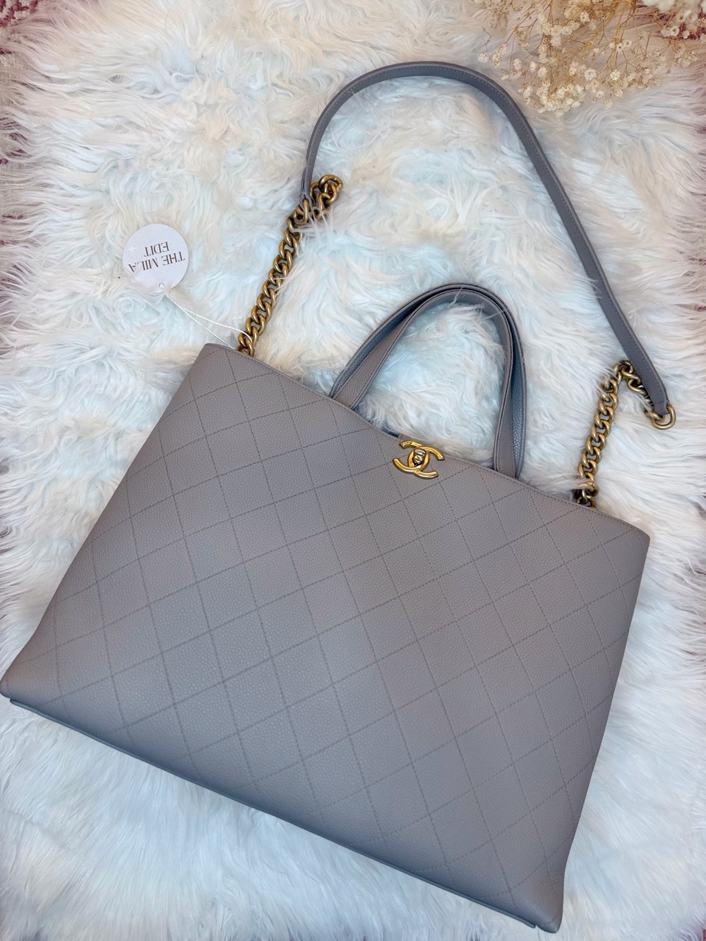 CHANEL CHIC AFFINITY CONVERTIBLE SHOPPING TOTE ALL STITCHED CAVIAR
